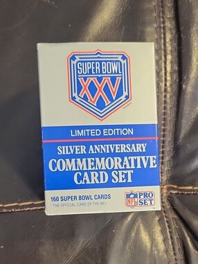 Super Bowl XXV Silver Anniversary Commemorative Card Set - Blue